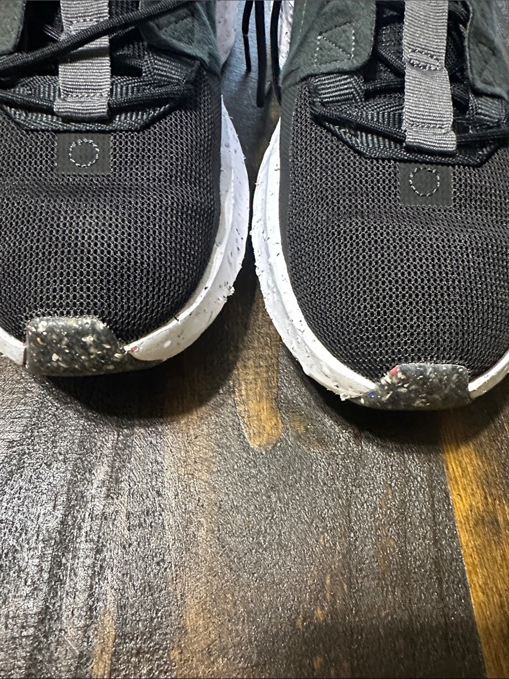 Black Nike Athletic Sneakers with White Speckled Sole - Picture 5 of 9